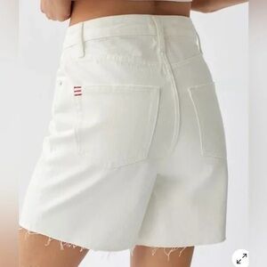 DBG White Denim Shorts - 90s long inseam